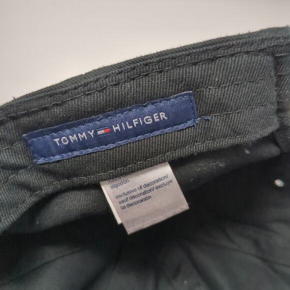 Tommy Hilfiger Slideback Baseball Cap Black One Size Adjustable Embroidered - Picture 9 of 10